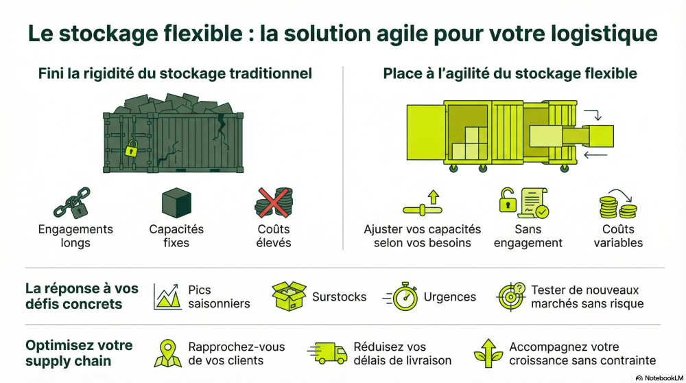 Stockage flexible, la solution agile pour votre logistique
